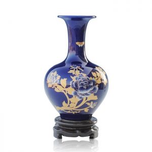 Traditional Chinese Ceramic Vases black and blue