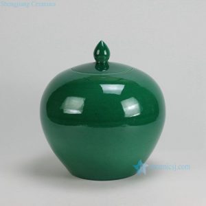 RYKB120-A-D 10" Round Lidded Plain Color Ceramic Jars