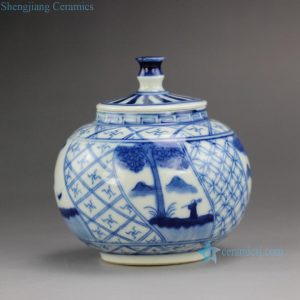 RZBP01-B Blue White Ceramic Tea Pot