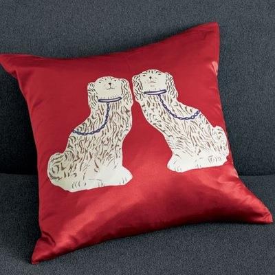 Decorative Pillows Porcelain Dog Pillow Cover
