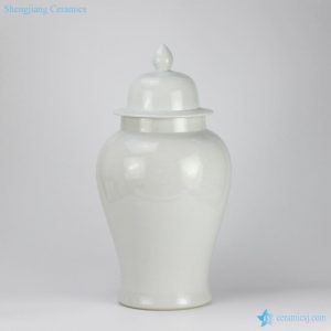 RYNQ190 Plain color white porcelain ginger jar