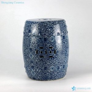 RYTX01-B Blue and white ceramic garden bar stool 