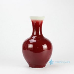 RZCN07 Oxblood glazed pottery vase
