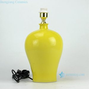 DS69-B-RYNQ New design yellow cream glaze ceramic cheap floor lamps 