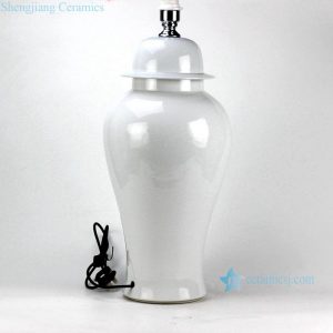 DS70-RYNQ Pure white porcelain ginger jar cheap table lamps 