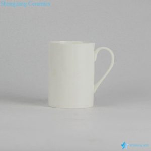 RZIA02 Straight tube shape simple style classic bone china ceramic coffee mug