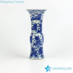 RYXN18 Graceful China supplier hand paint floral pattern trumpet vase