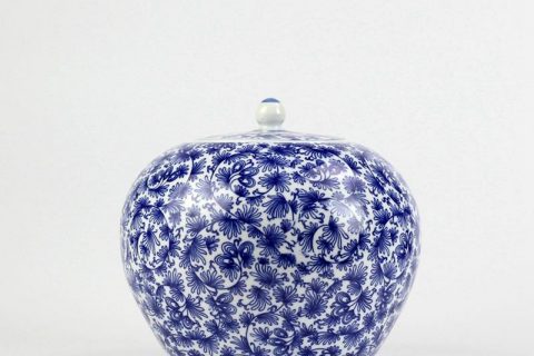 RZIX02   Blue and white promotional ceramic cookie jar