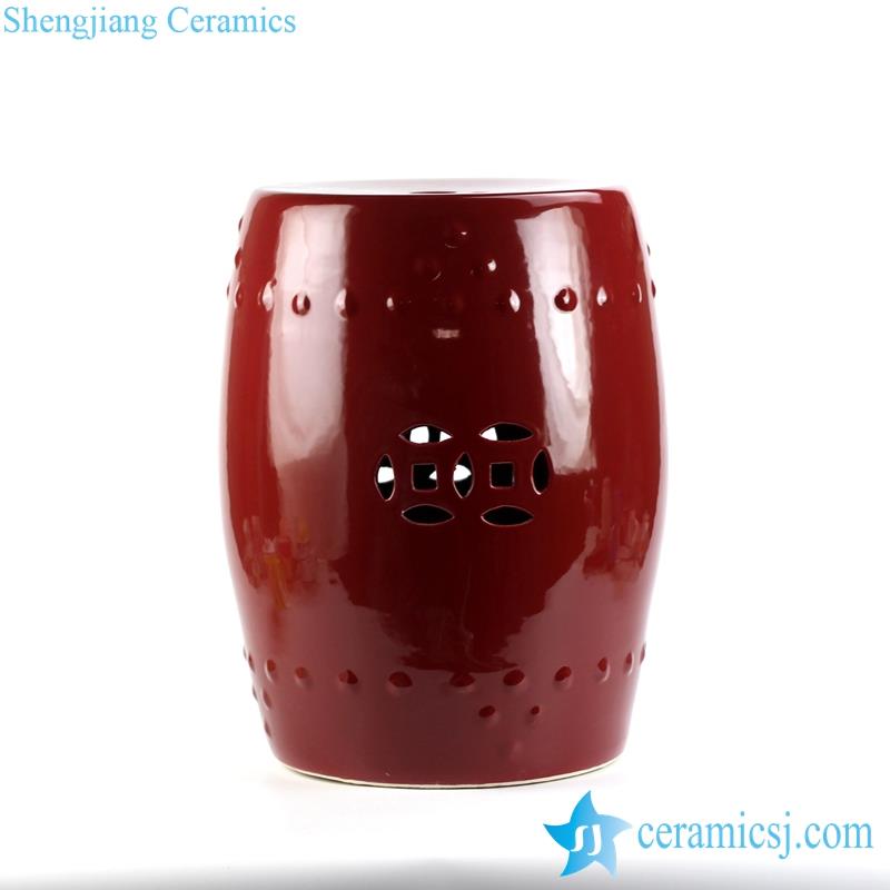 Jingdezhen China made sangoria color porcelain drum stool