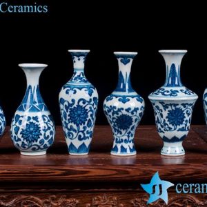 RZEV02 tiny fancy hand painted floral ceramic display vase