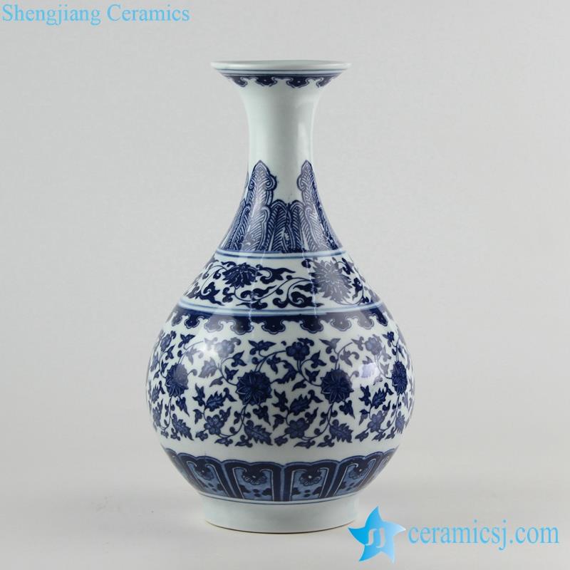 blue and white ceramic okho spring jar