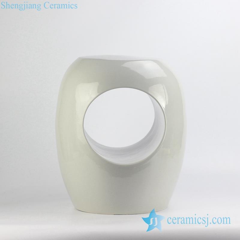  white hollow o-ring stool