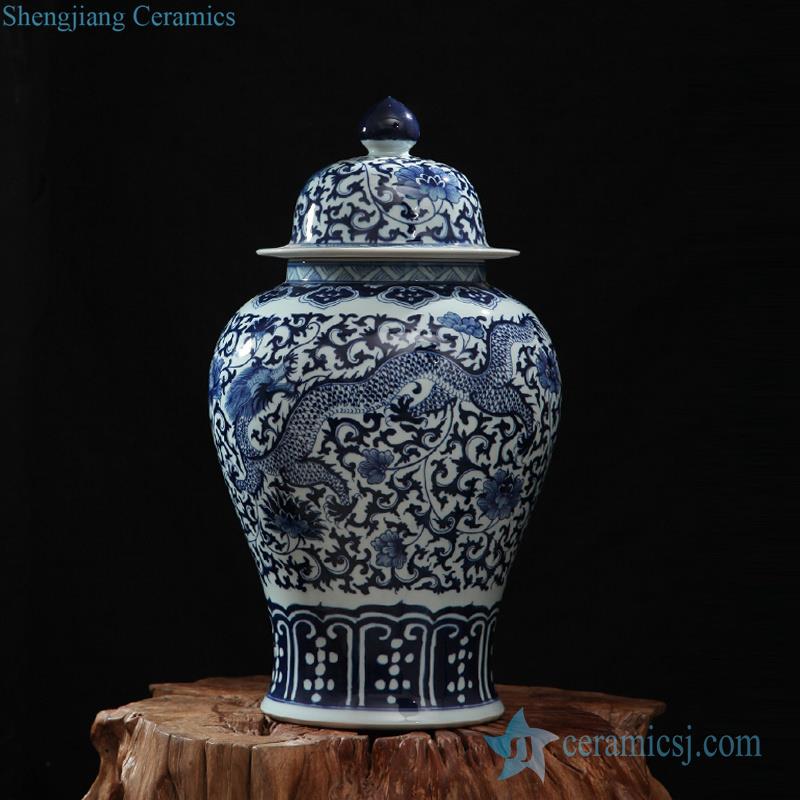 wholesale price high quality hand paint dragon pattern ceramic ginger jar