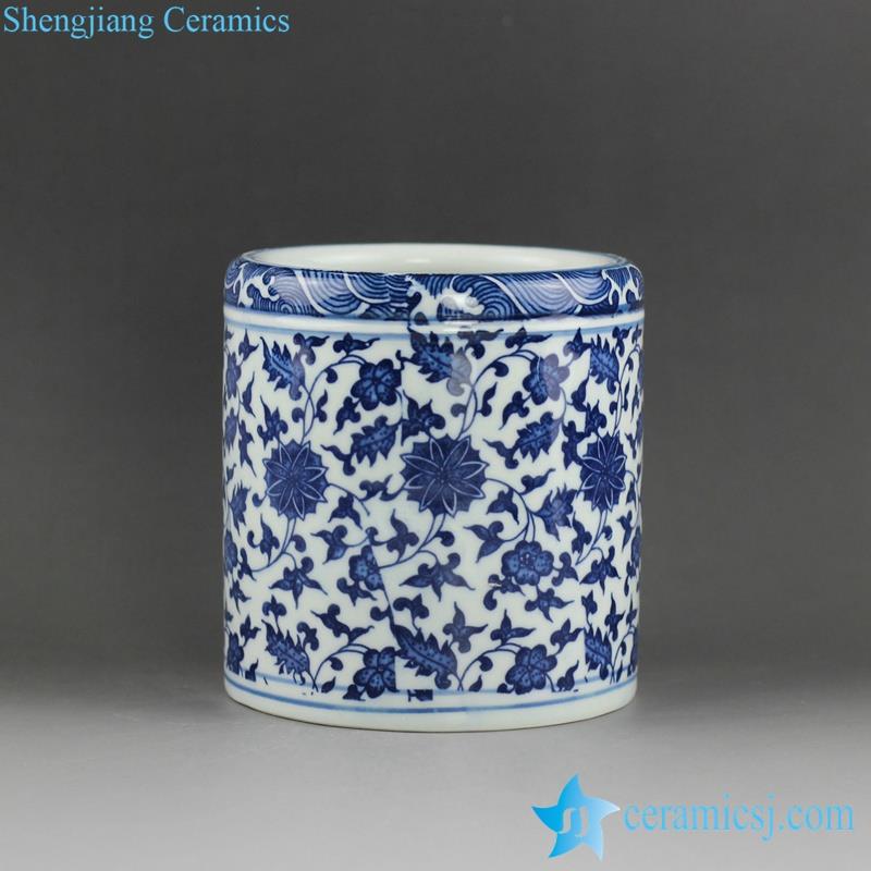  low price good quality blue and white floral pen holder 