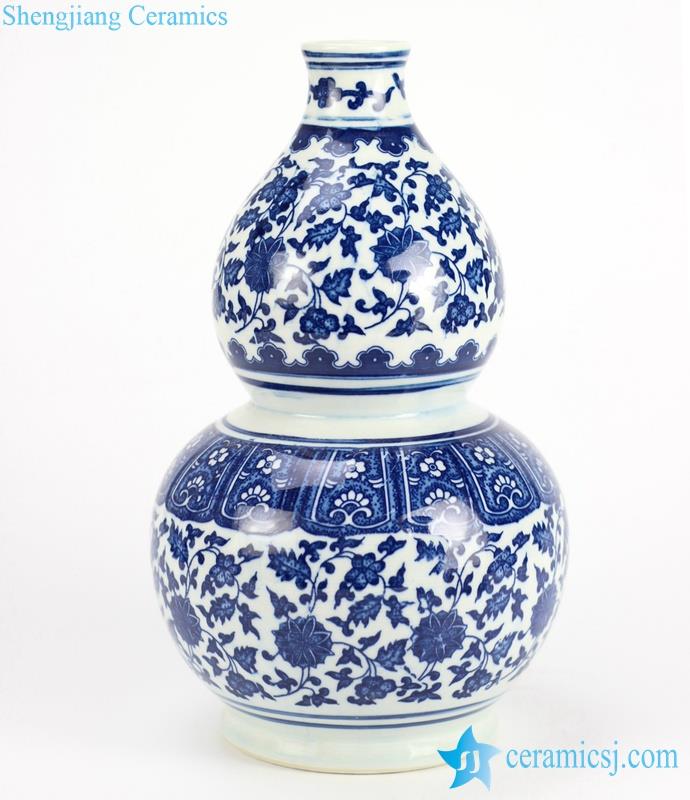 Cheap online price calabash shape ceramic floral vase