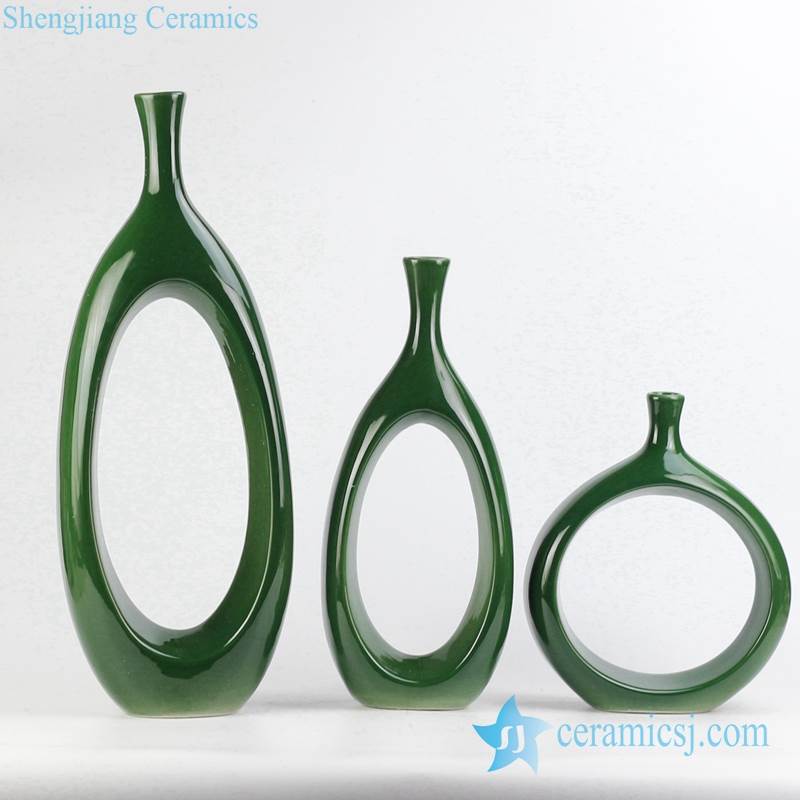 modern design green vase