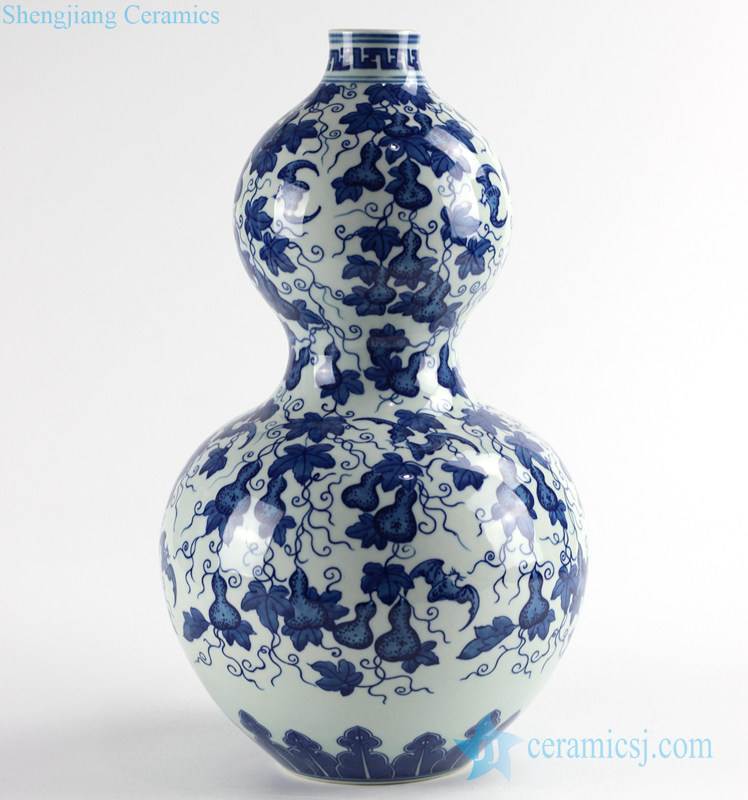 China factory release gourd shape hand paint cucurbit porcelain vase 
