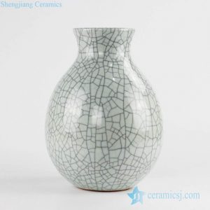 RYXC35 Fashionable crackle surface design elegant water drop shape ceramic flower vase