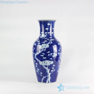 RYLU117 Vanity interior decor blue and white plum flower pattern porcelain vase
