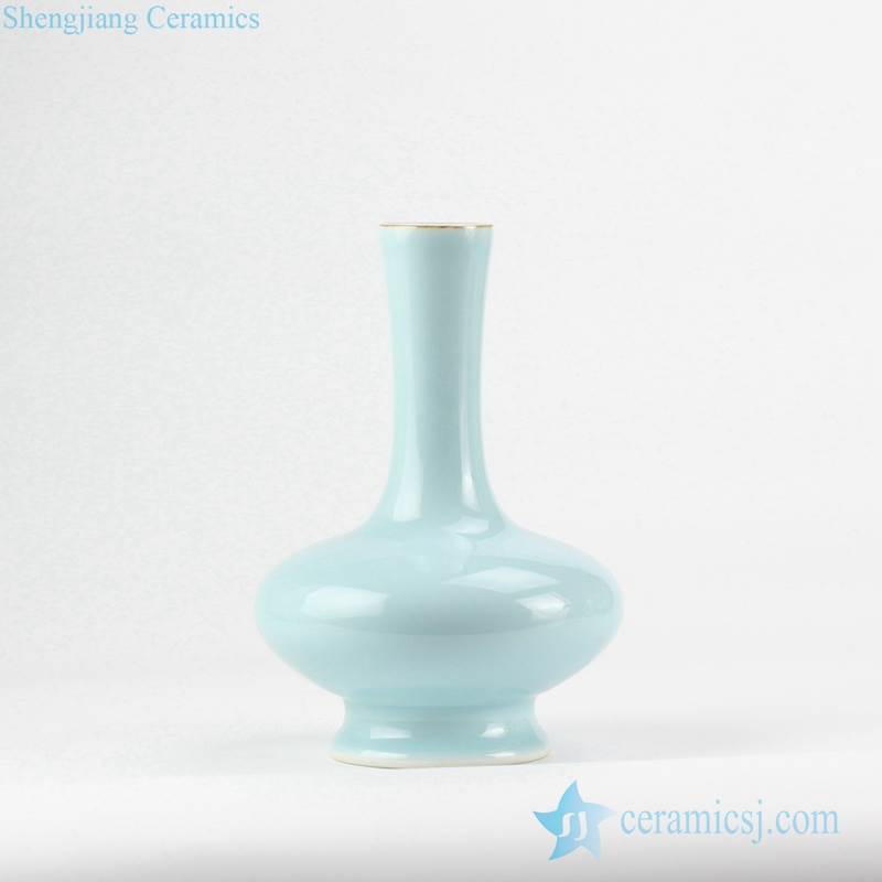 Light green golden line creative modern ceramic flower vase