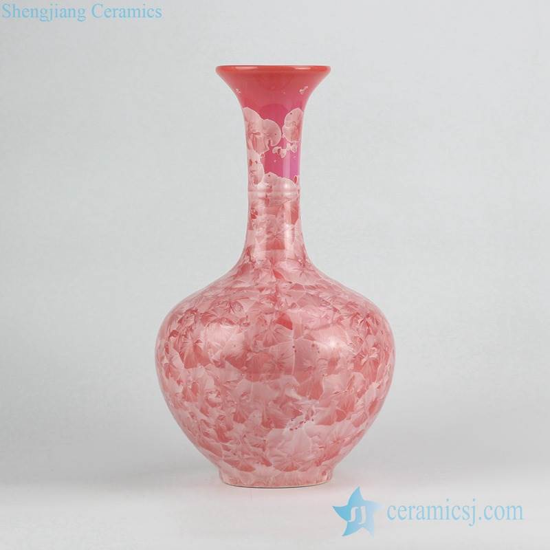 Red flambe glaze ice crackle design special looking  Jingdezhen porcelain vase