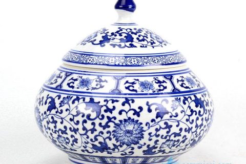 RZBG10 Plump shape hand paint floral pattern porcelain tea jar