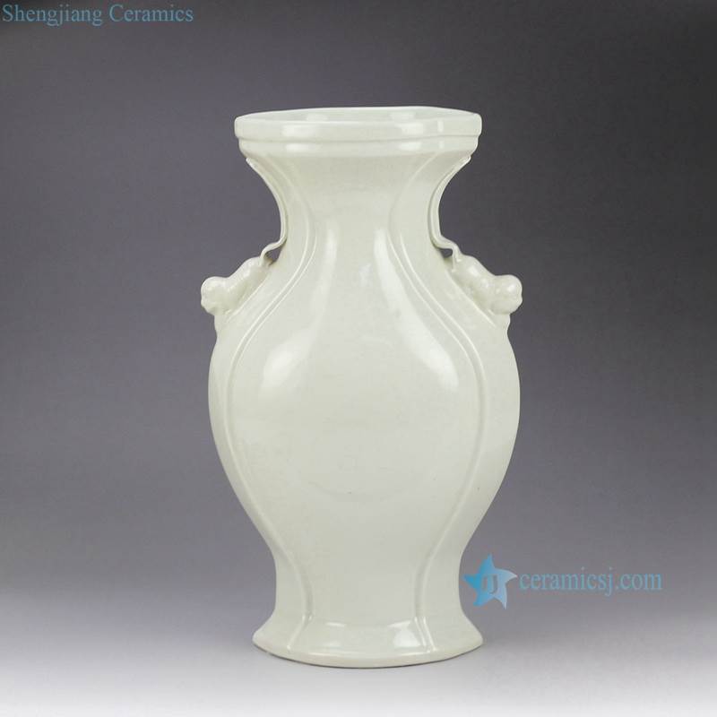 solid color white chinaware vase