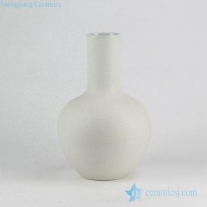 RYUJ19-H Globular shape crude clay surface pottery vase
