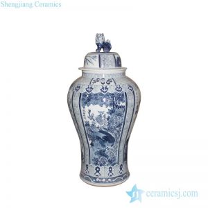 RYWY06-E Hand craft luxury phoenix pattern high quality home decor porcelain ginger jar