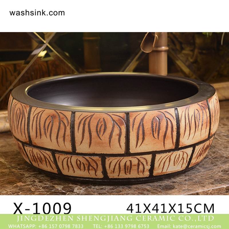 Factory direct wholesale artistic irregular ceramic wash basin