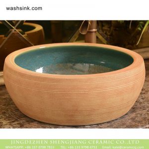 XHTC-X-1021-2 Shengjiang factory porcelain hand carved color glaze art hot sales new protect wash sink basin