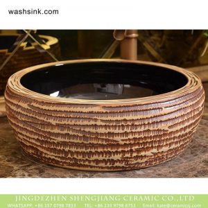 XHTC-X-1022-1 Jingdezhen Shengjiang ceramic factory irregular pattern glazed curved toilet basin