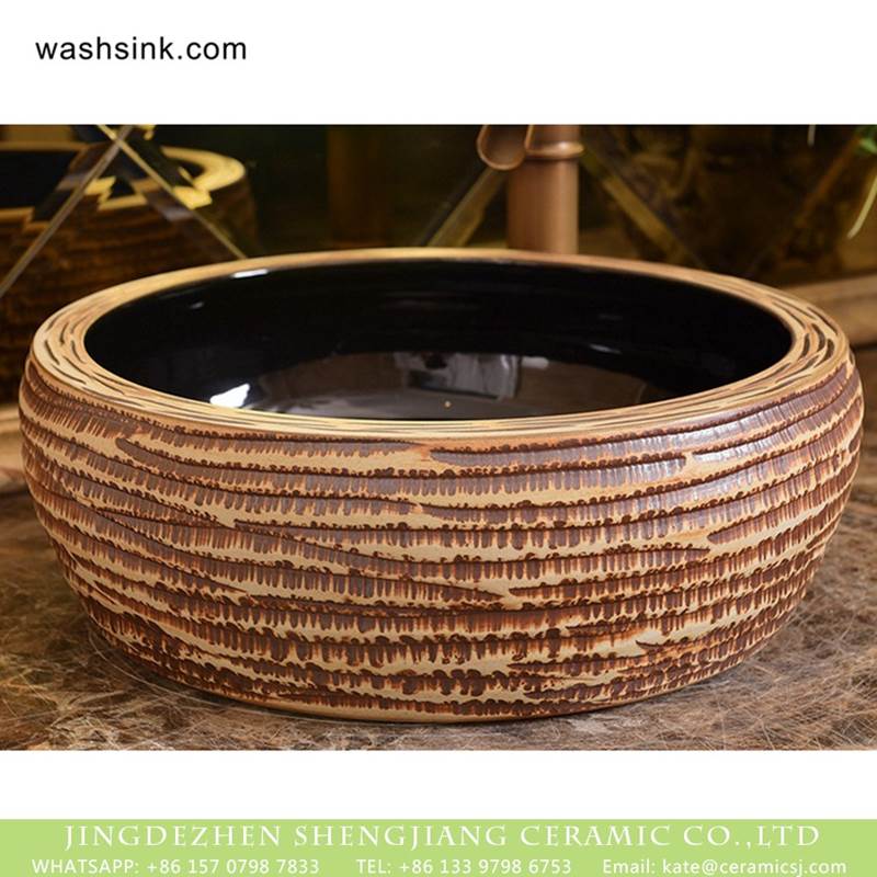  Jingdezhen Shengjiang ceramic factory irregular pattern glazed curved toilet basin