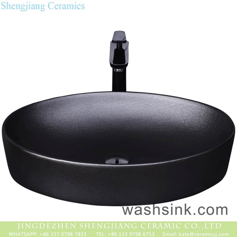  Made in Jingdezhen black porcelain round wash basin