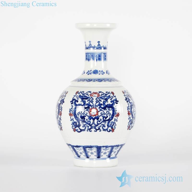 Online sale blue and white pair dragon pattern porcelain vase