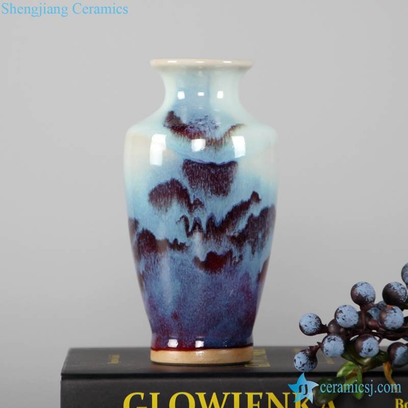virtual mountain style transitional glaze ceramic vase