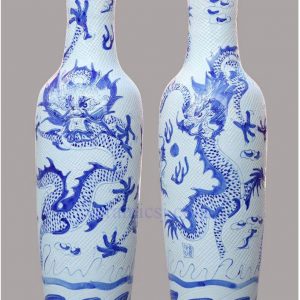 BV-118 wholesales antique chinese blue and white floor ceramic porcelain flower vase large for office decoration