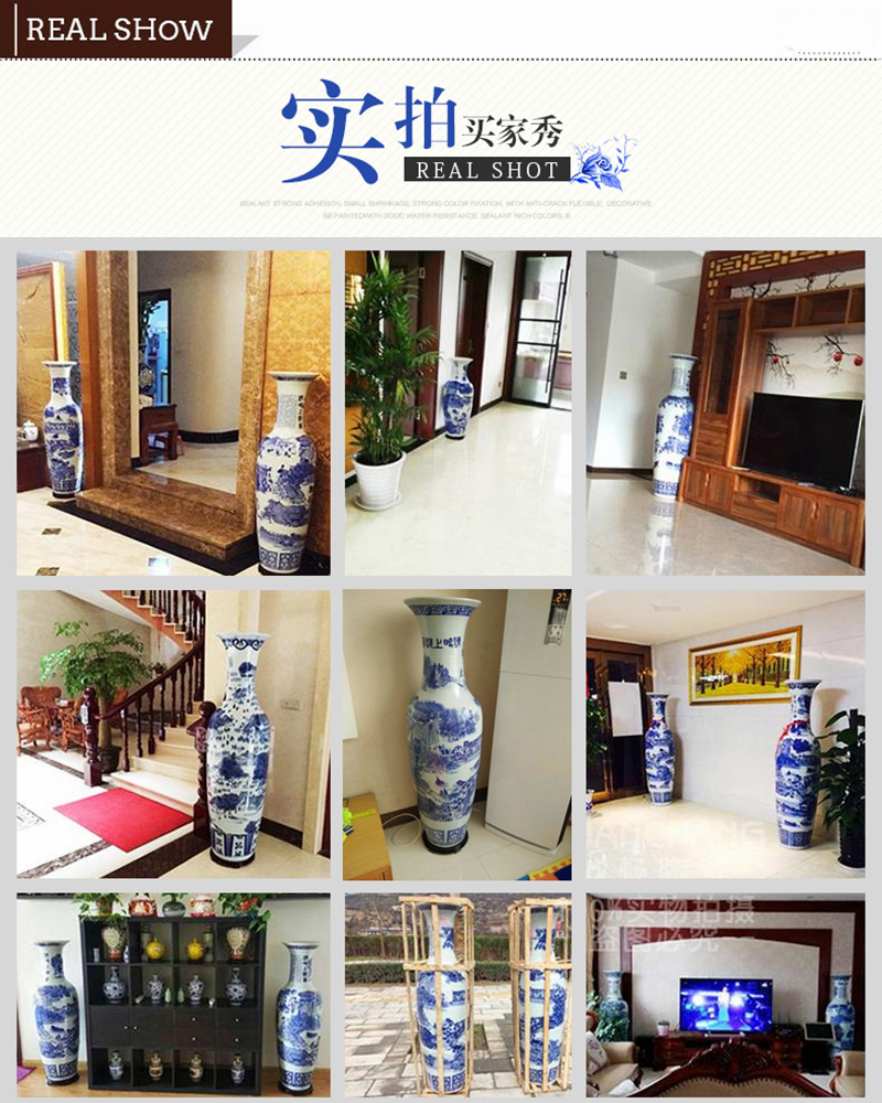 Large chinese ceramic vase real show for Decoration