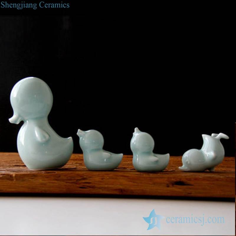 RZLY01-04     Jingdezhen green color animal ceramic figurines