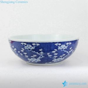 RYLU145-A Hand painter winter sweet flower large ceramic sink
