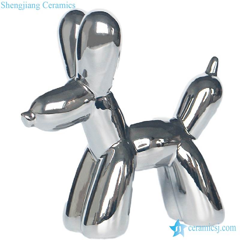 silver dog figurine