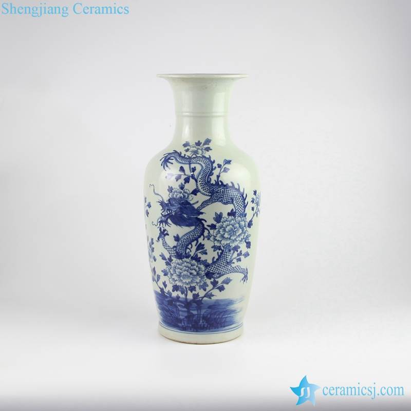 dragon flower porcelain vase