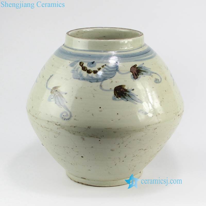 ceramic jar with time aged