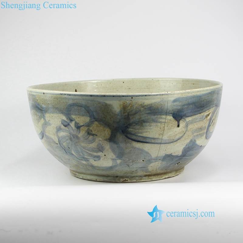 large dirt ceramic bowl