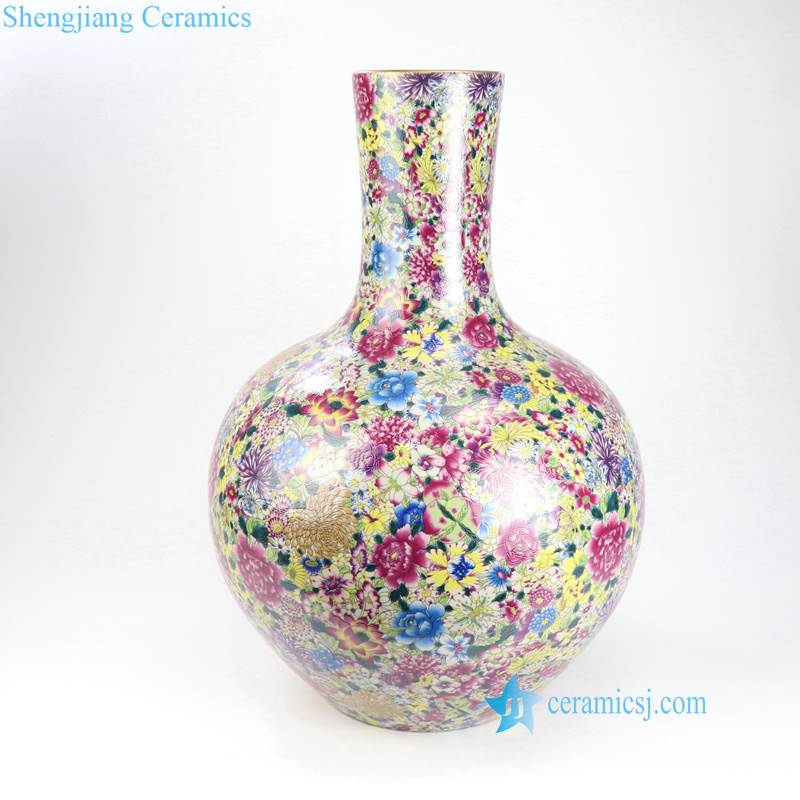 hundreds flowers porcelain vase