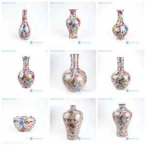 RYRK28-41 Thousands and hundreds colorful flower pattern ceramic vase