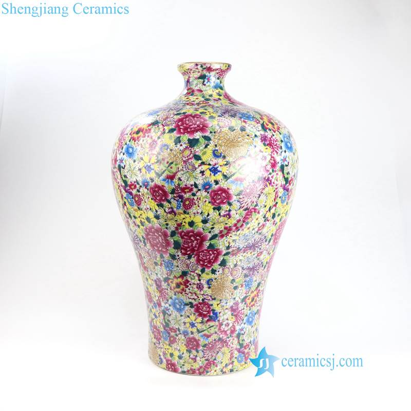 different color flower porcelain vase