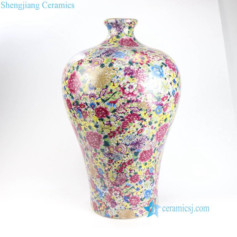 different color flower porcelain vase