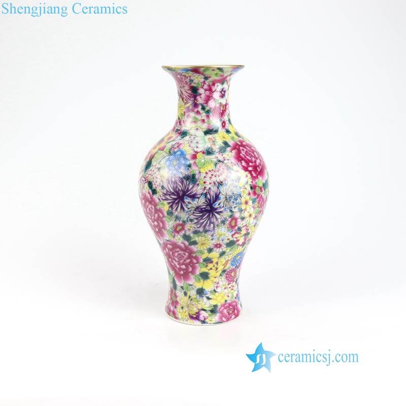 fish tail shape ceramic colorful vase