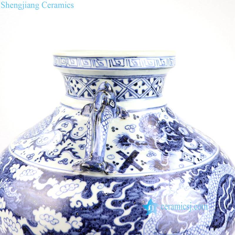 China dragon phoenix porcelain vase